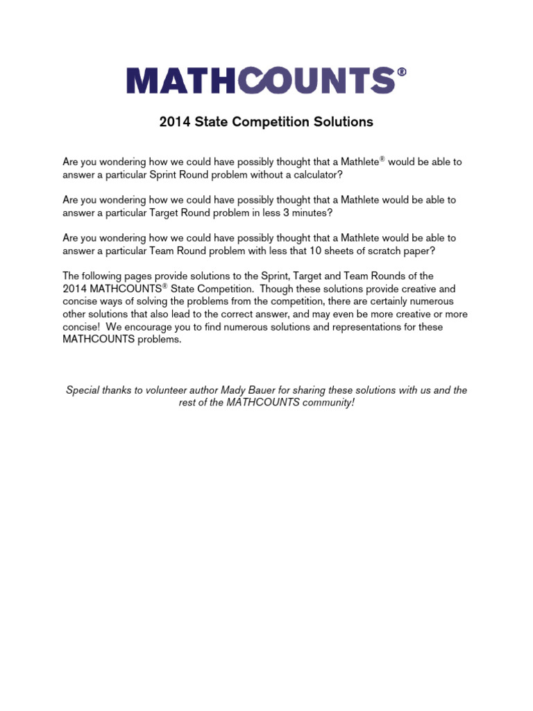 2014 State Solutions | PDF | Area | Circle