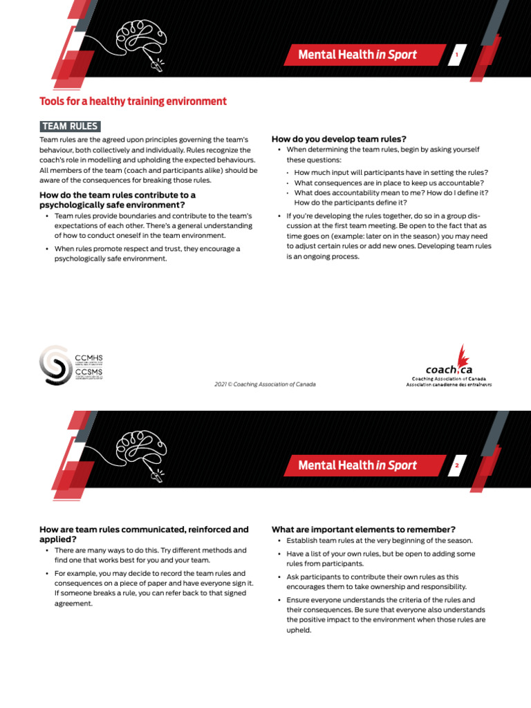 Tools For A Healthy Training Environment | PDF | Value (Ethics ...