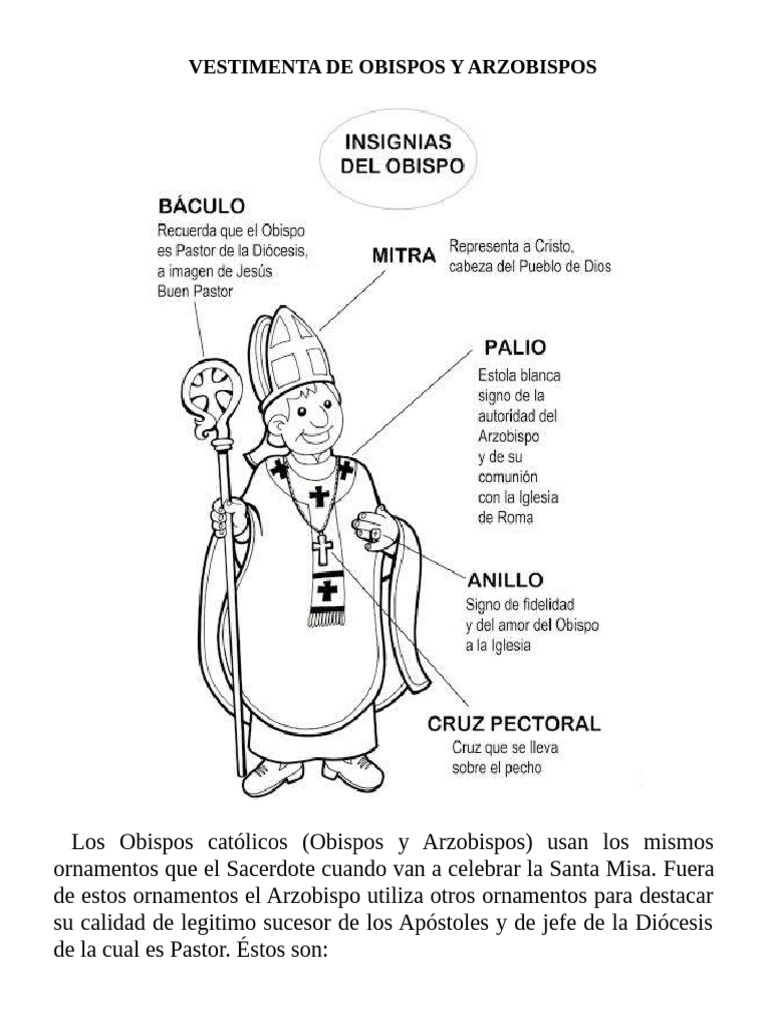 VESTIMENTA DE OBISPOS Y ARZOBISPOS | PDF | obispo | Arzobispo