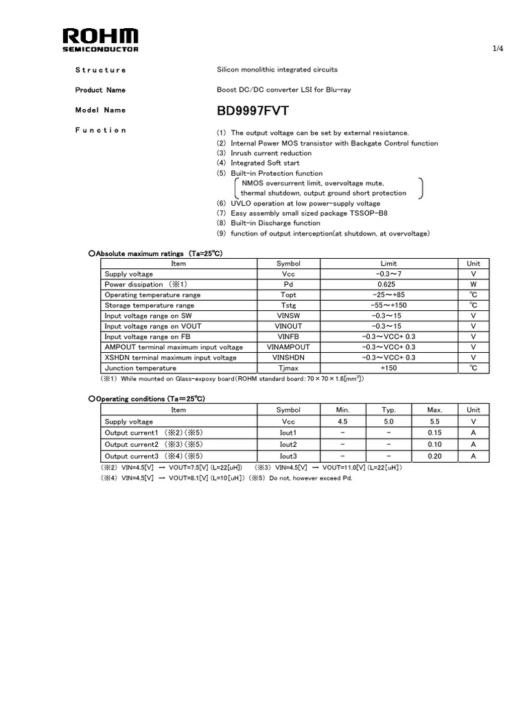 BD9997 | PDF | Capacitor | Power Supply
