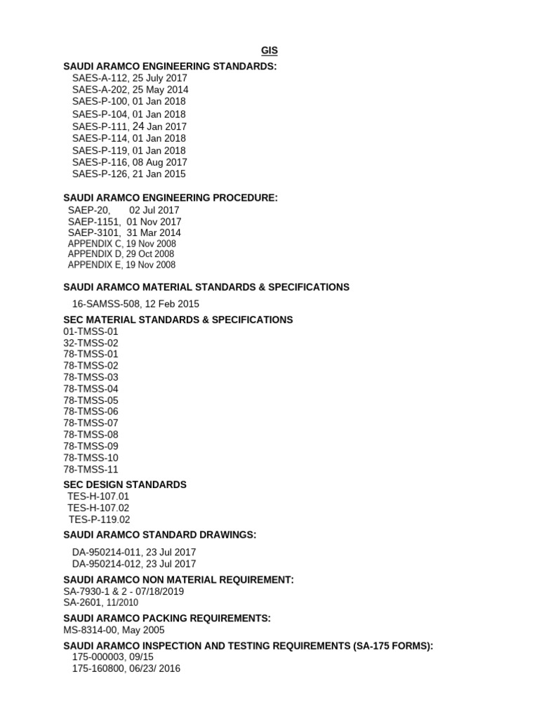 Std List | PDF