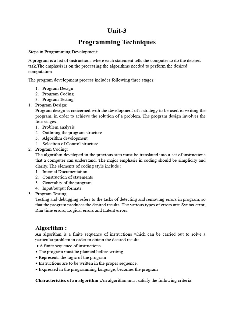 c Programming Unit 3 | PDF | Computer Program | Programming