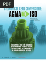 Converção de Valores AGMA - ISO - Artigo