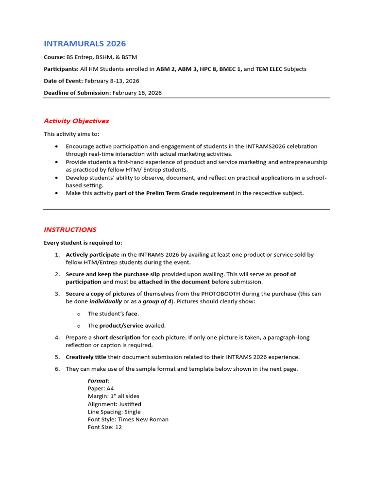 INTRAMS 2026 Documentation Activity | PDF | Chess Theory | Chess