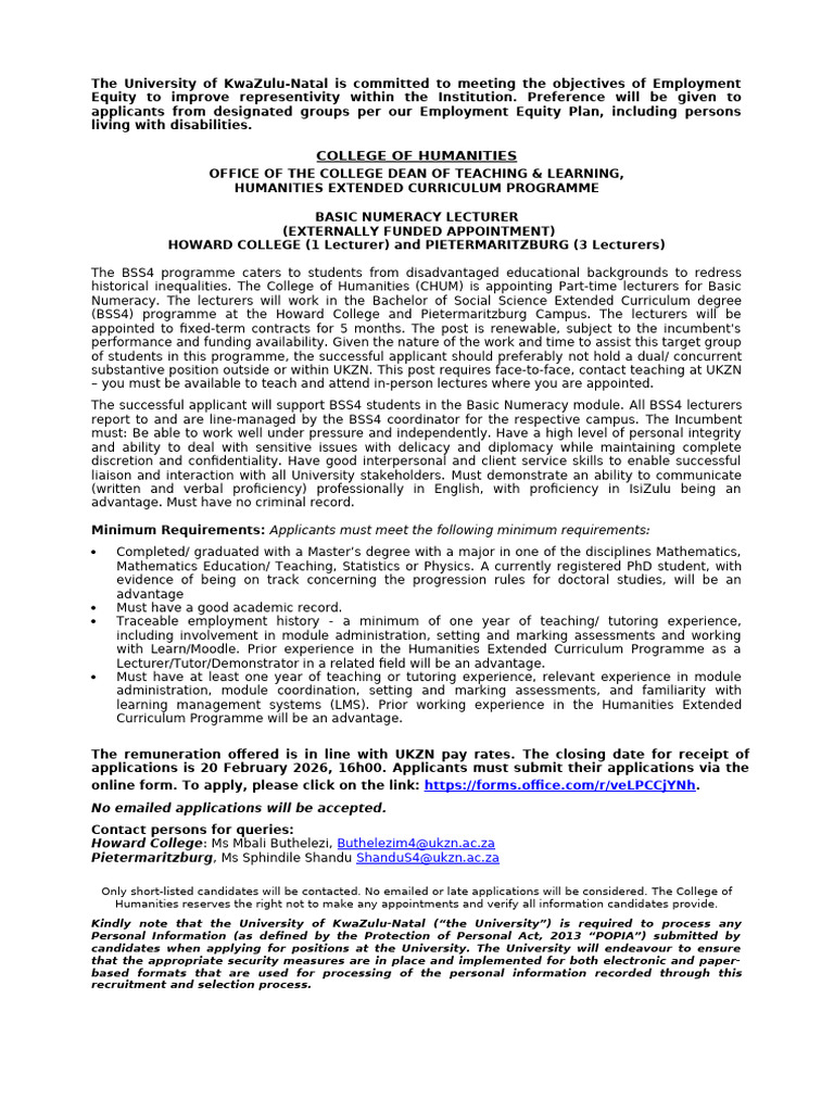BSS4 BNMR Adverts Semester One_ 2026 | PDF | Doctor Of Philosophy ...