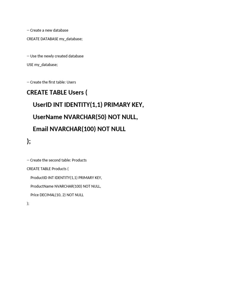 Lab 3 Database 4-03-2026 - 2 Tables and Data Insertion | PDF