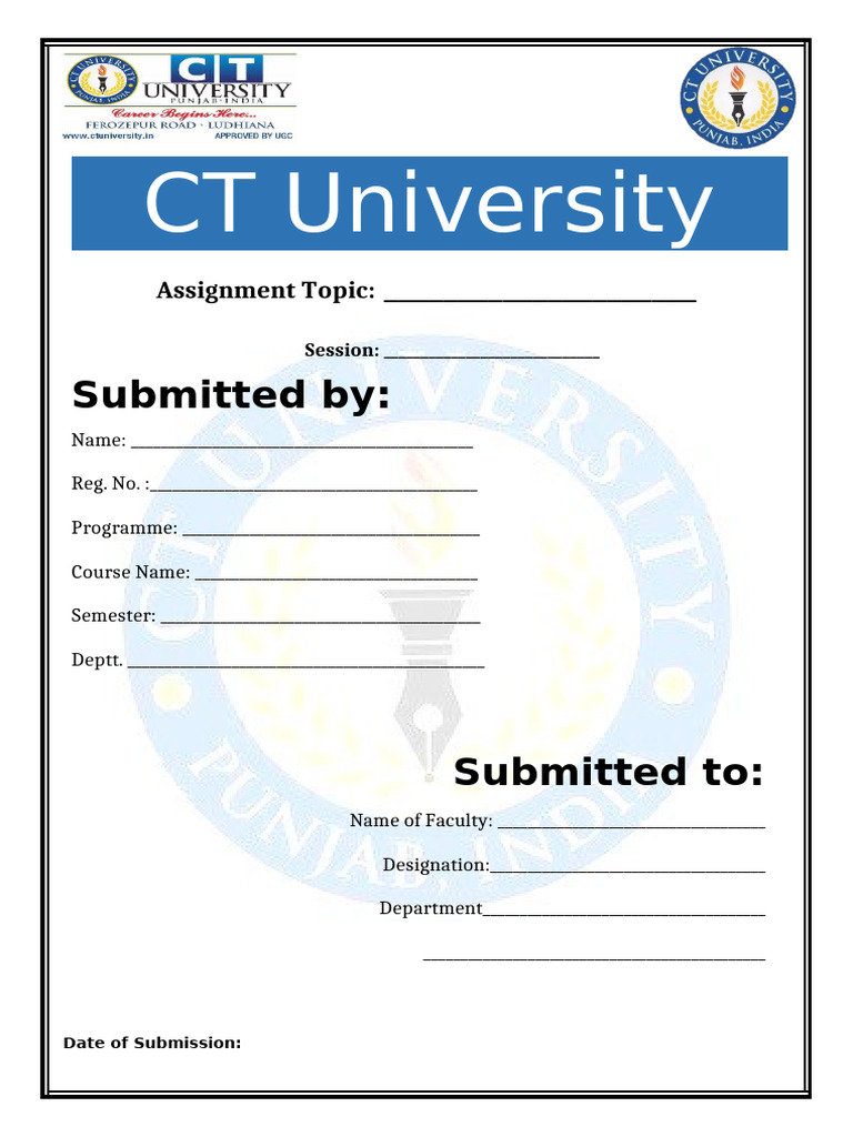 Assignment Format | PDF