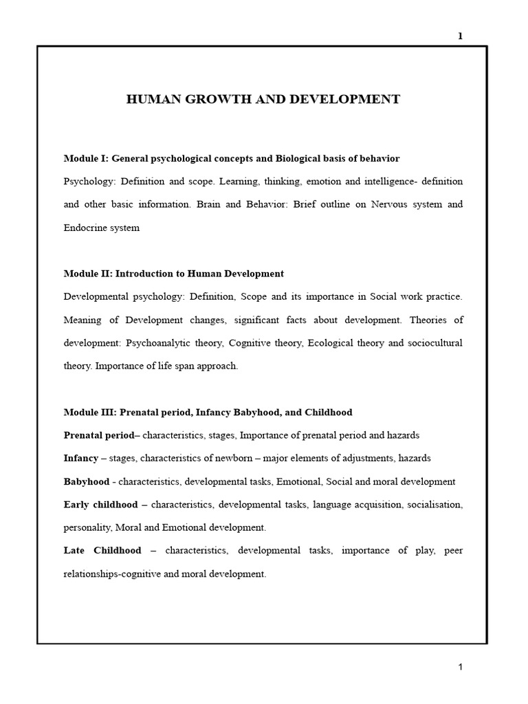 Human Growth and Development | PDF
