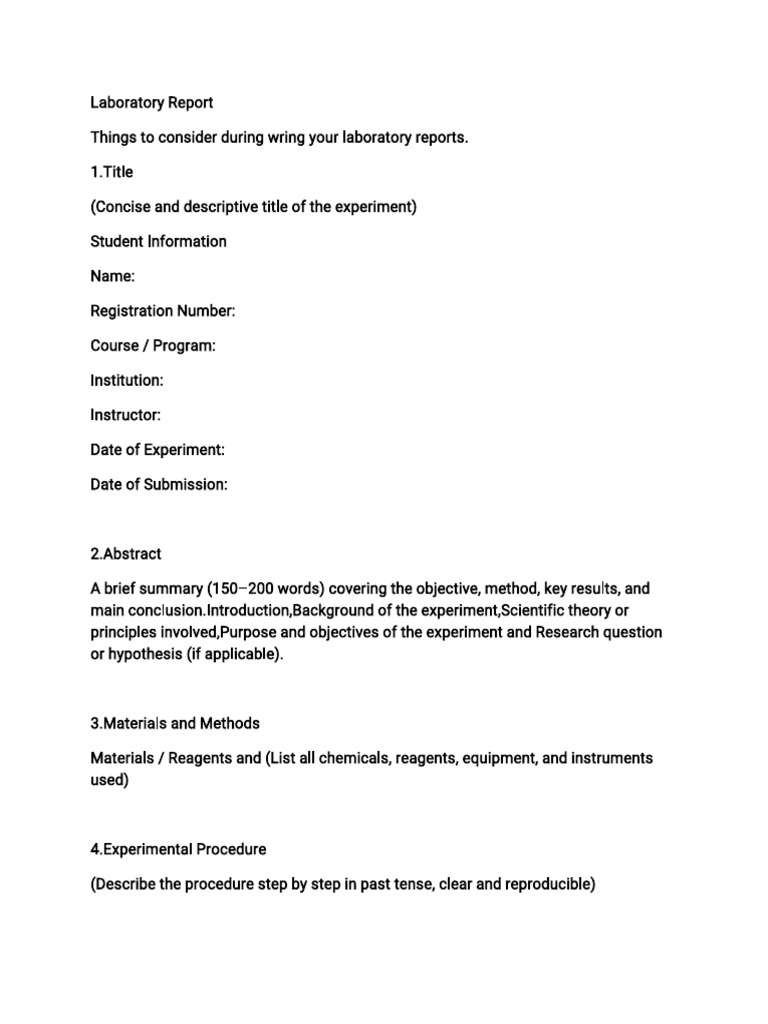 Laboratory Report | PDF