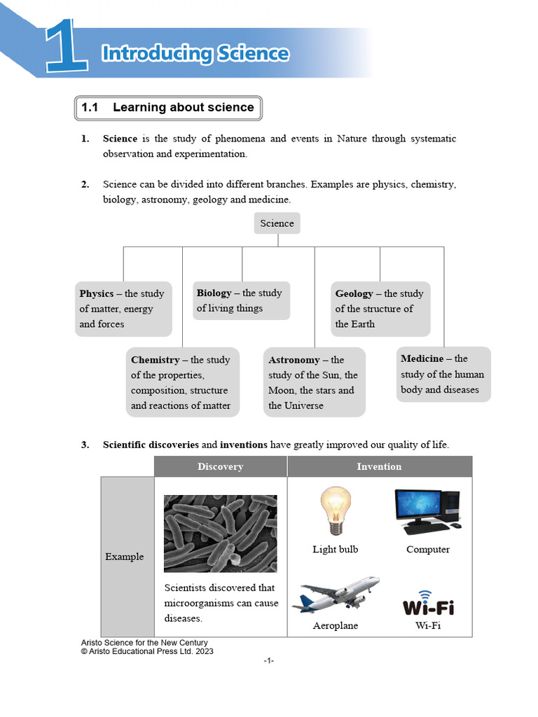Chapter 1 Revision Notes | PDF | Science | Litre