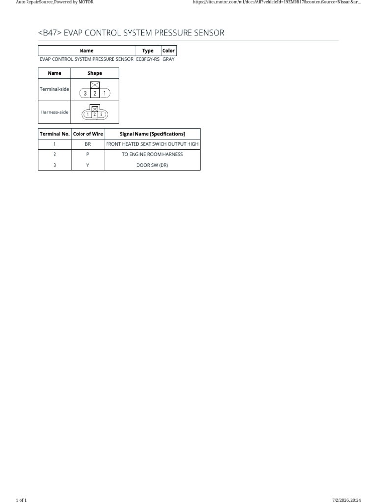 Evap Control Pressure | PDF