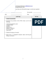 F&B Revenue Cycle Audit