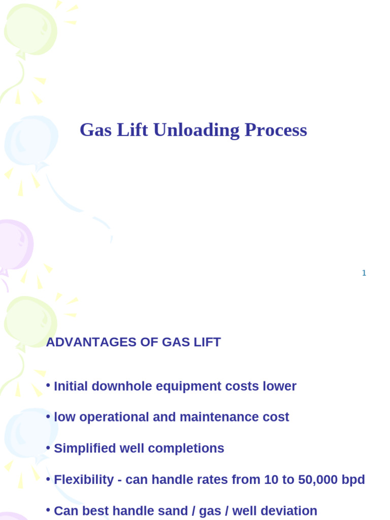 Gas Lift Unloading Process 1 | PDF | Pressure | Valve
