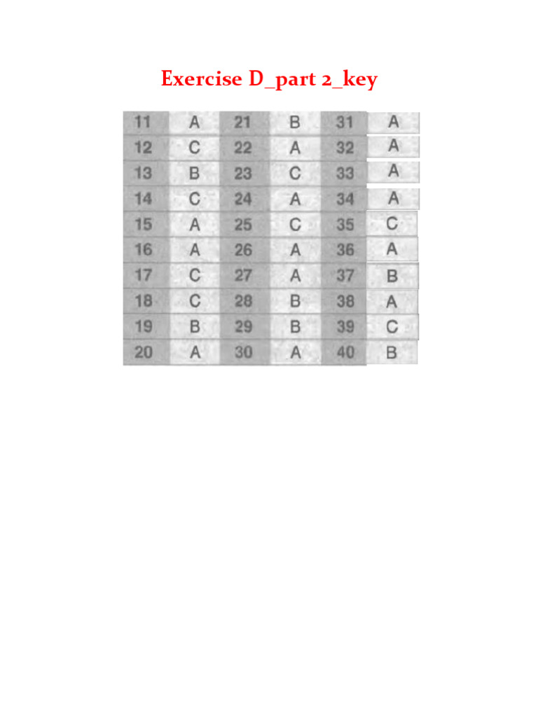 Practice d - Part 2_key | PDF