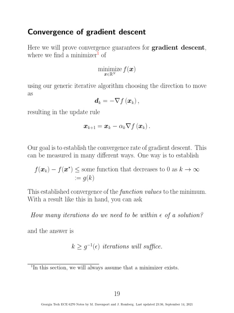 06 Gradient Descent Notes Cvxopt f21 | PDF | Algorithms | Mathematical ...