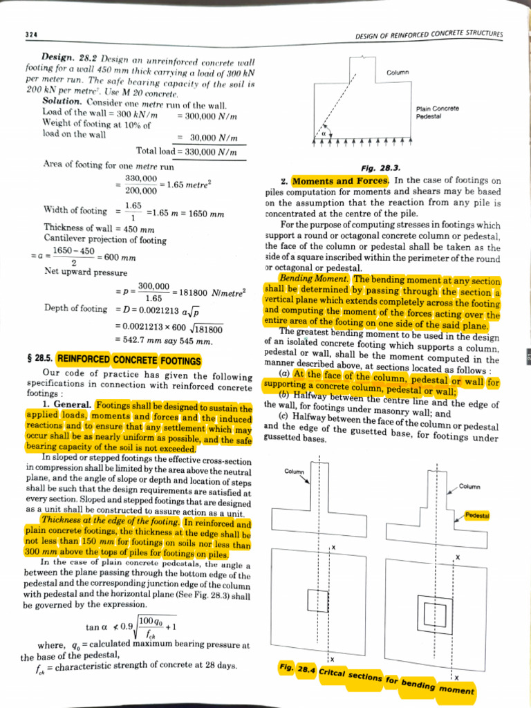 Design of Isolated Footings | PDF | Bending | Foundation (Engineering)