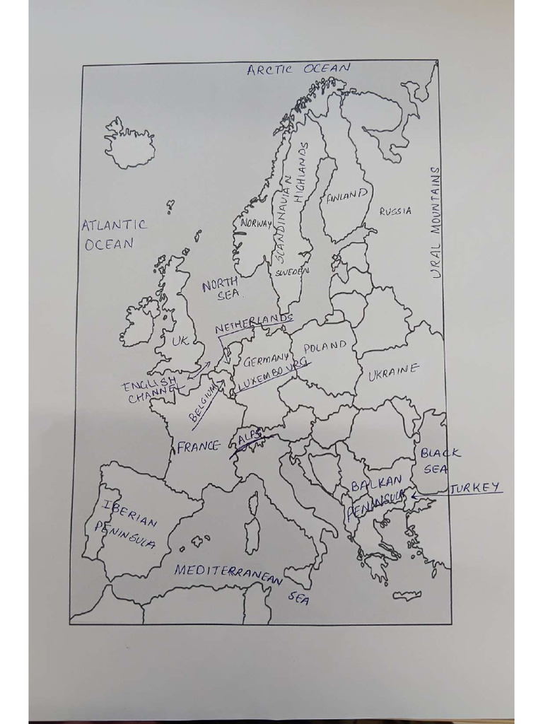 Europe Solved Map | PDF