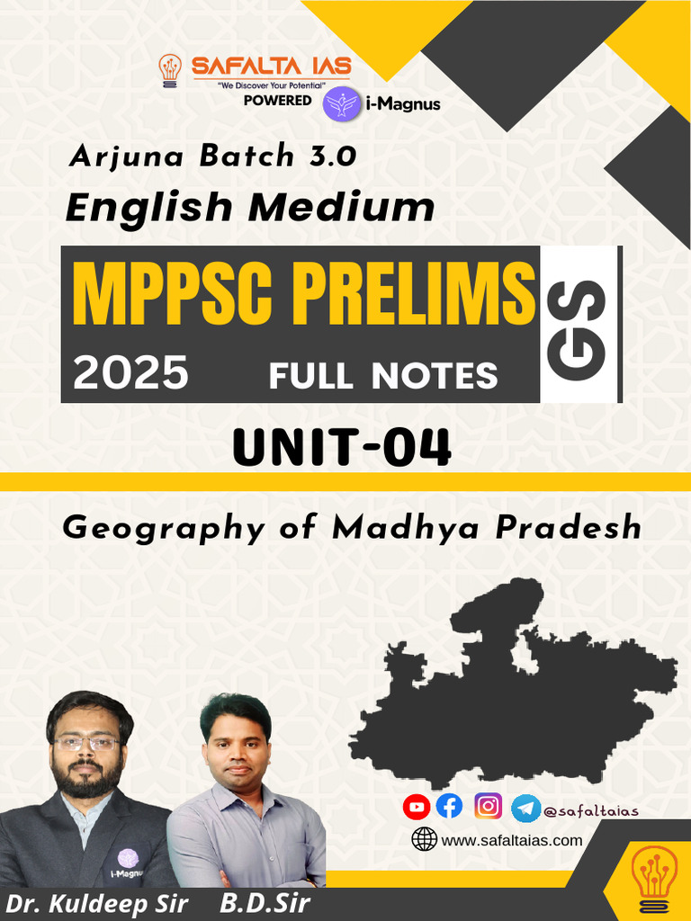 UNIT-4 Geography of Madhya Pradesh Full Notes | PDF | Rock (Geology ...