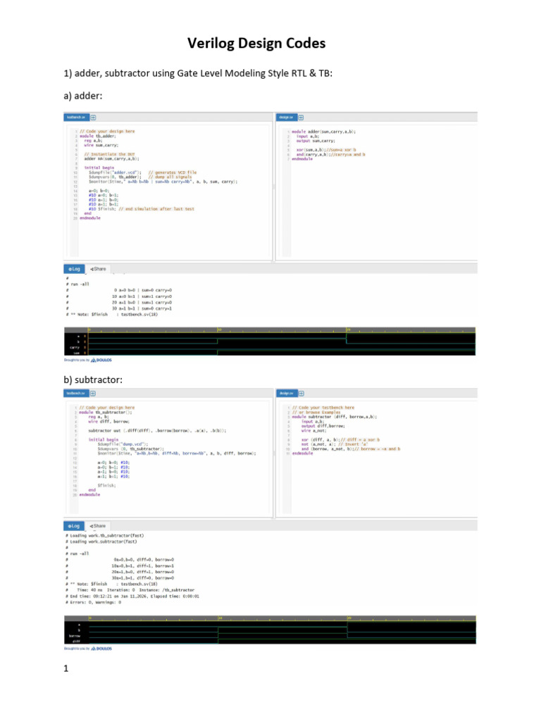 Verilog Code Example | PDF | Logic Synthesis | Random Access Memory