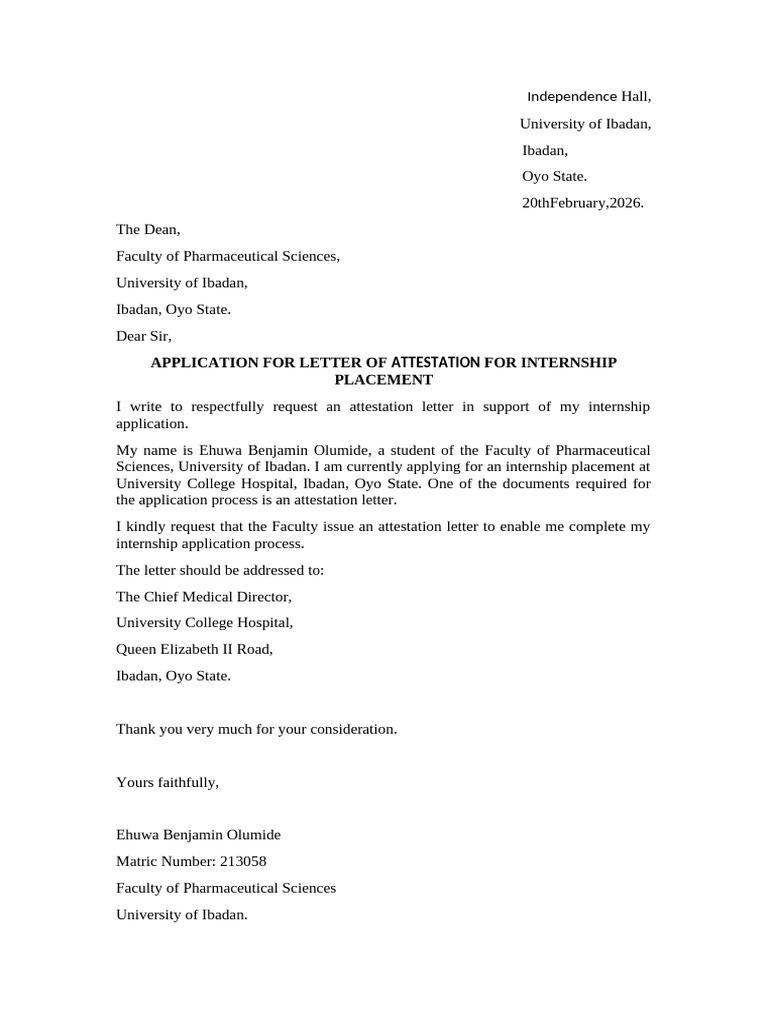 Attestation Letter | PDF