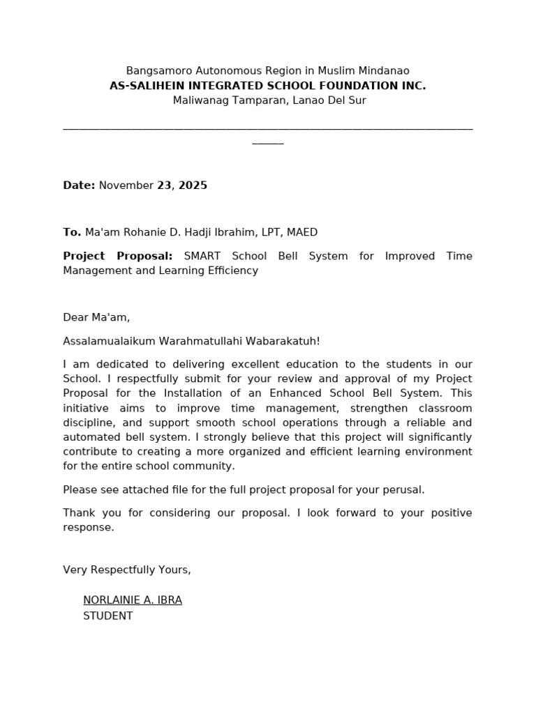 NORLAINIE Project Proposal | PDF | Bullying | Behavior Modification