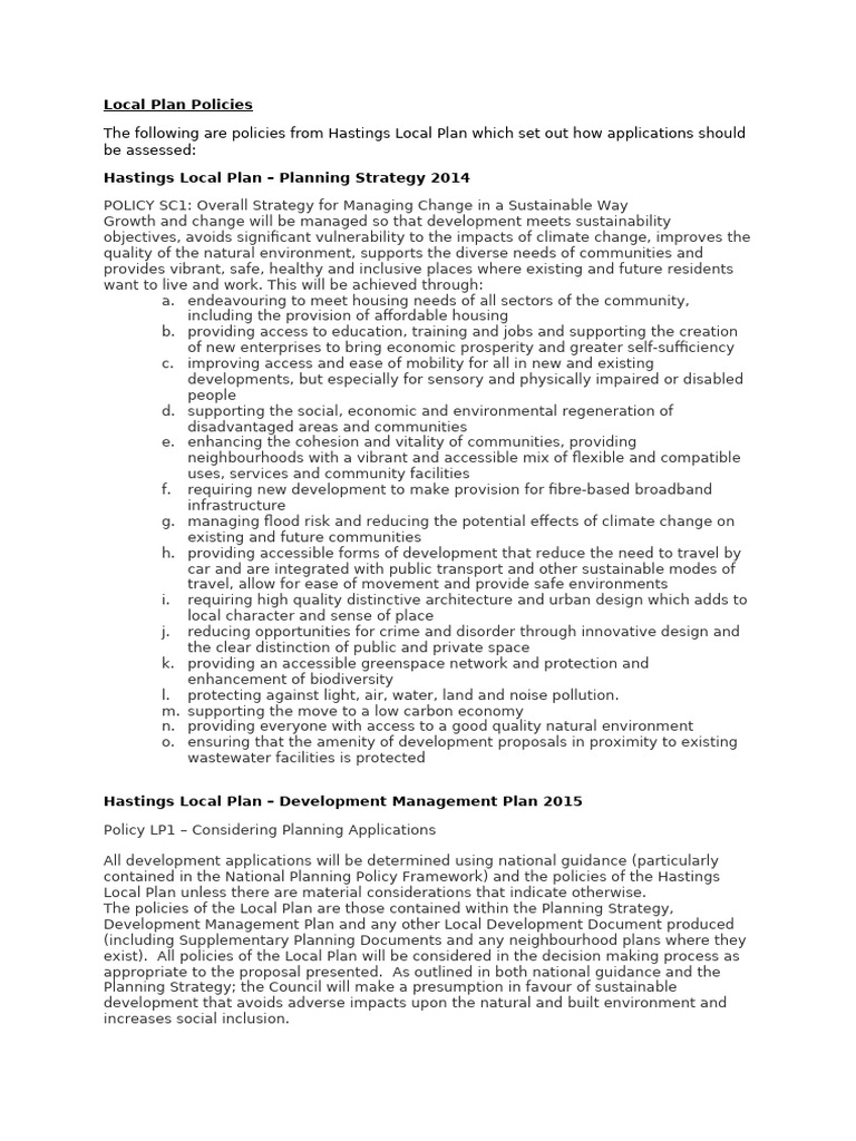 Local Plan Policies 2026 | PDF | Sustainability | Urban Design