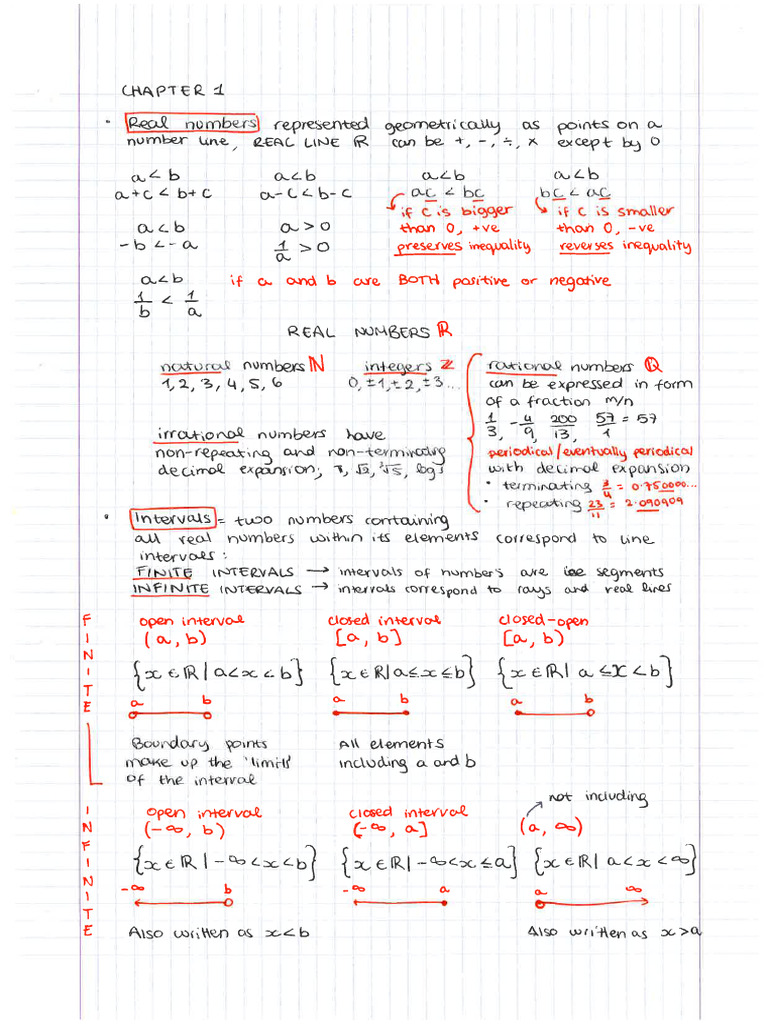 Math Handnote Part 1 | PDF