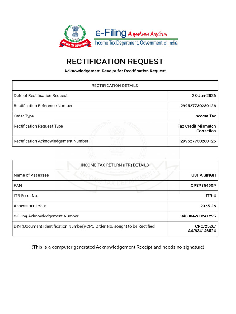 Rectification Arn | PDF