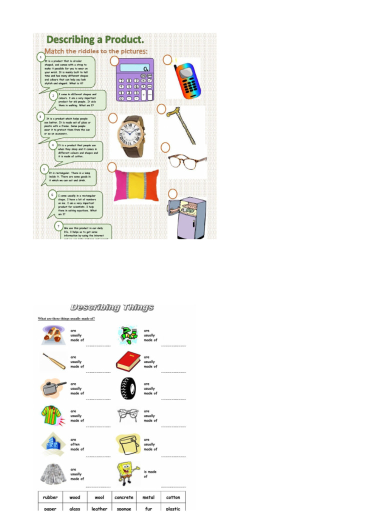 Describing Things for Kids | PDF