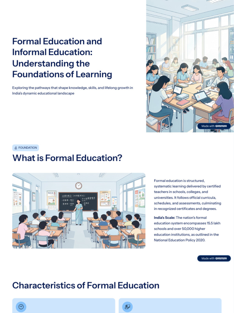 Formal Education and Informal Education Understanding The Foundations ...