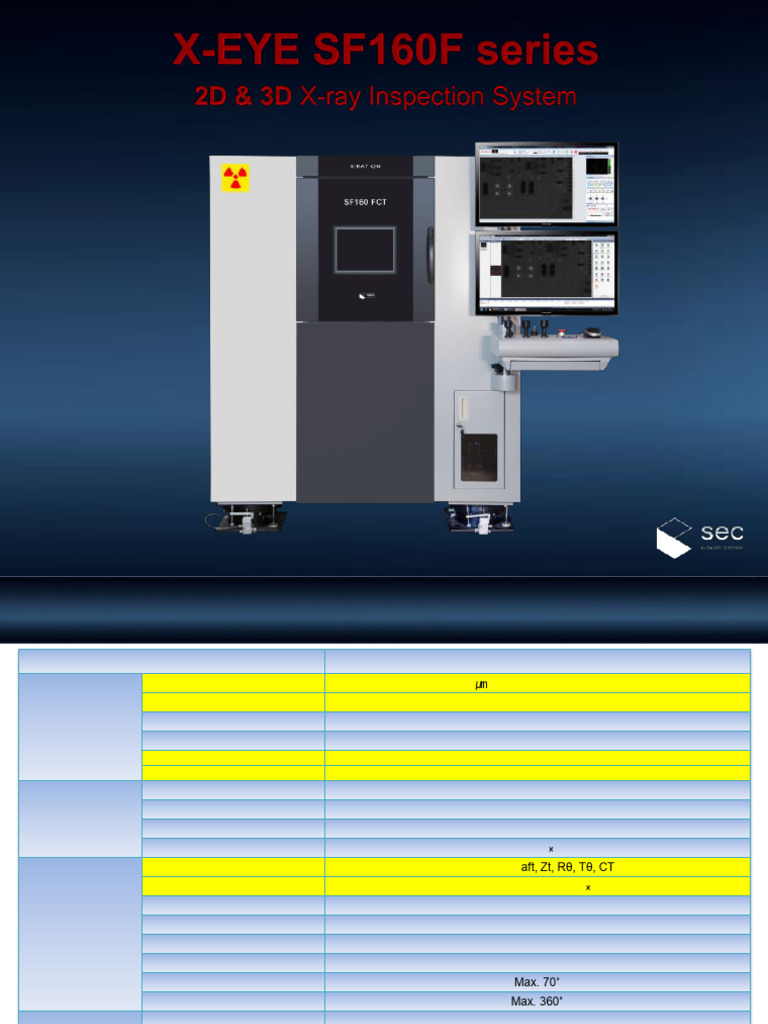 SF160FCT Introduction | PDF | X Ray | Pixel