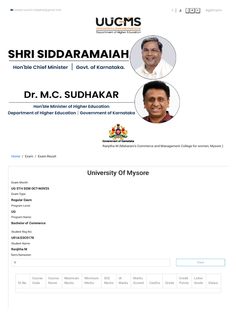 5 TH Sem Result | PDF