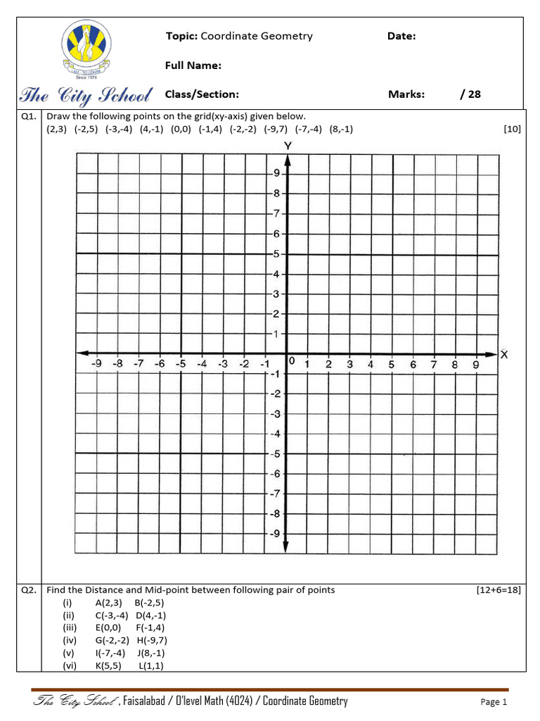 Coordinate Geometry | PDF