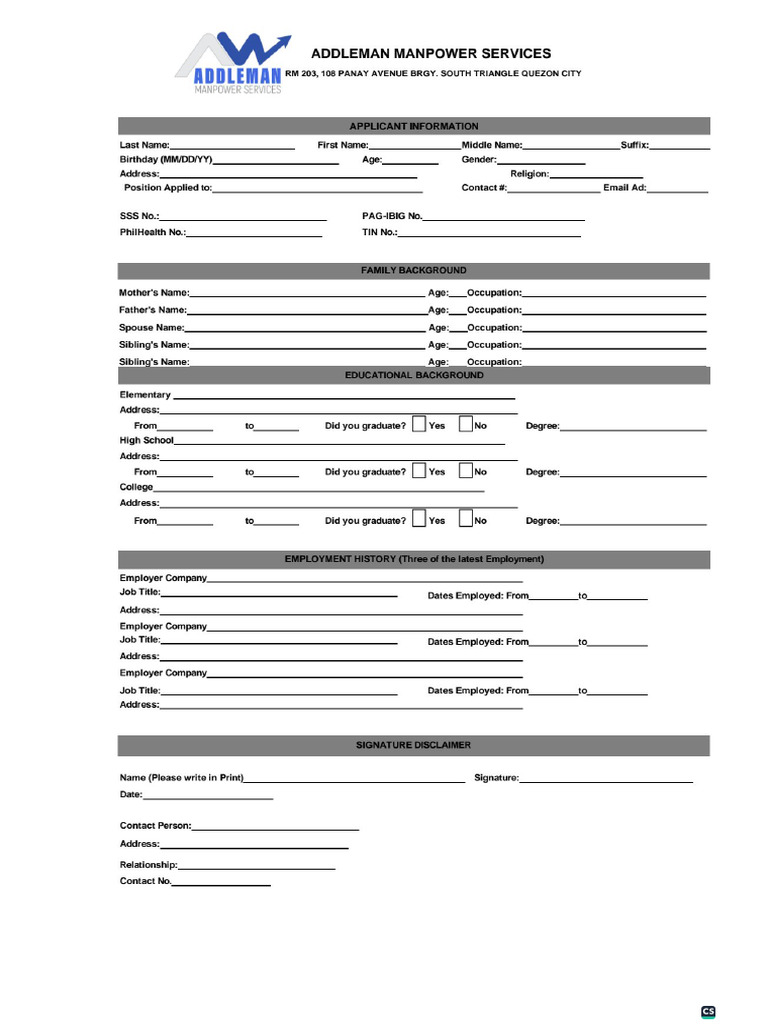 Application Sheet | PDF