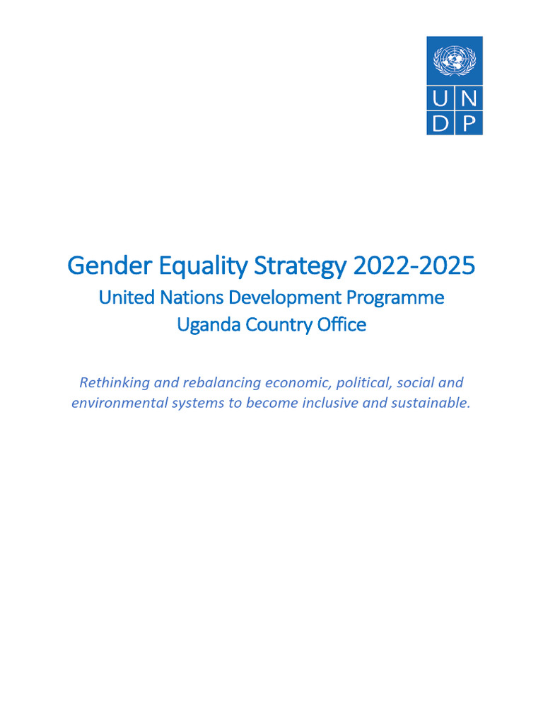 UNDP UGANDA Gender Equality Strategy 2022-2025 | PDF | Gender Studies ...