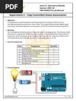 Arduino Clap Switch Guide | PDF | Arduino | Relay