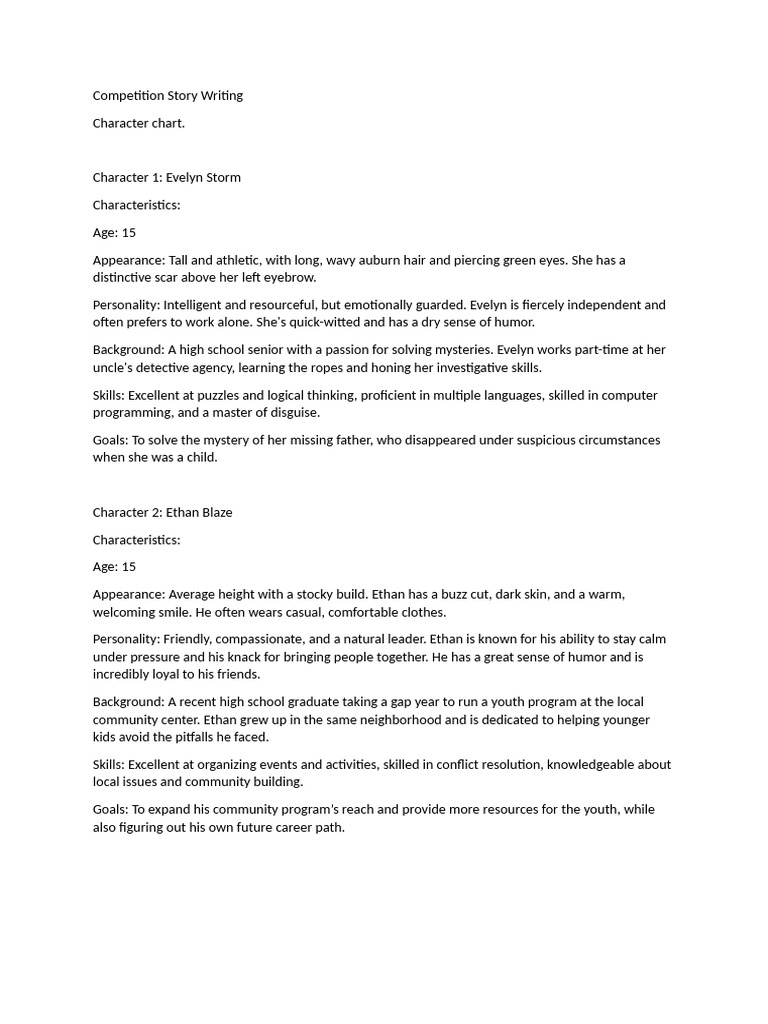 Competition Story Writing | PDF