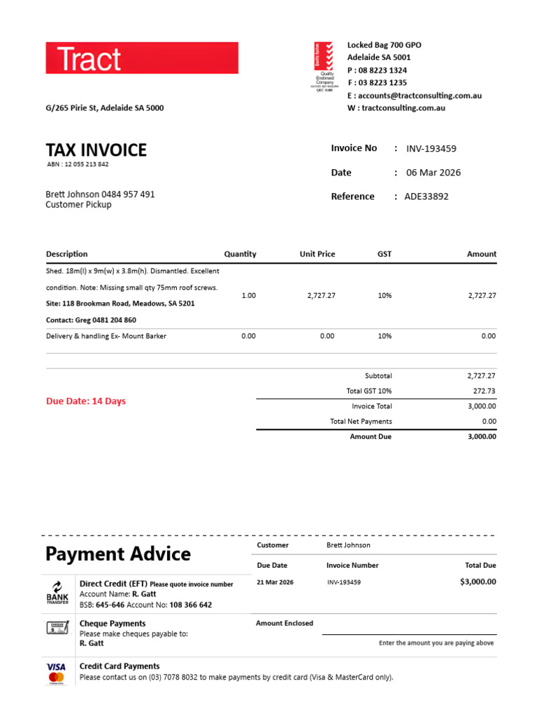 Invoice66119917 2 INV 193459 | PDF | Payments | Invoice