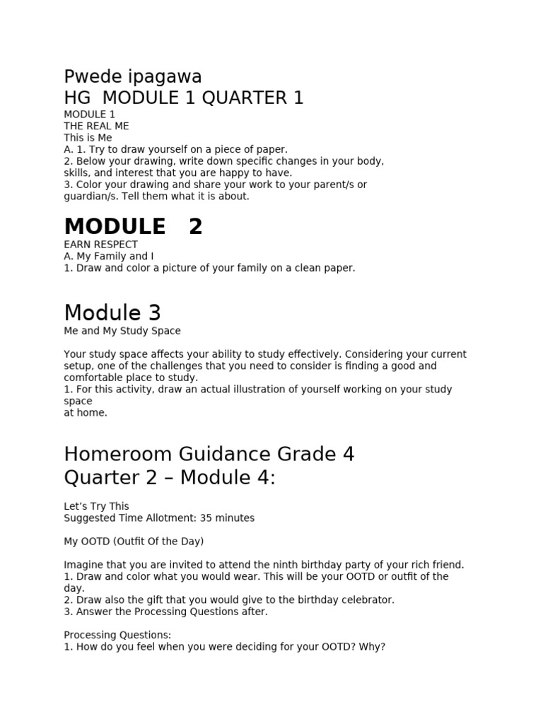HG Module ACTIVITIES For Portfolio Grade Copy 2 | PDF