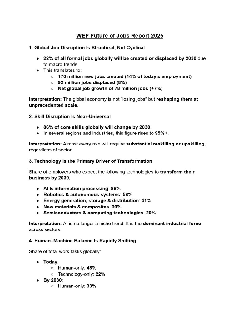 WEF Future of Jobs Report 2025 | PDF | Economies