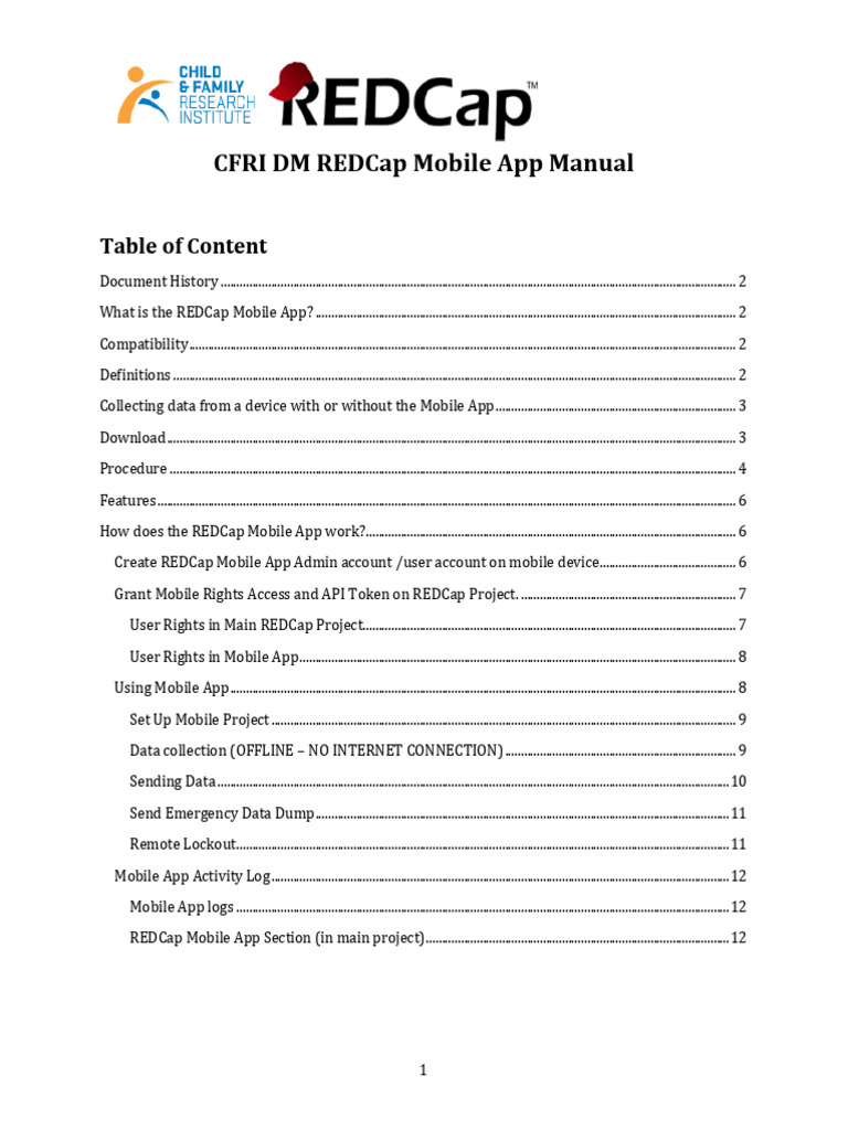 REDCap Mobile App Manual | PDF | Mobile App | Ios