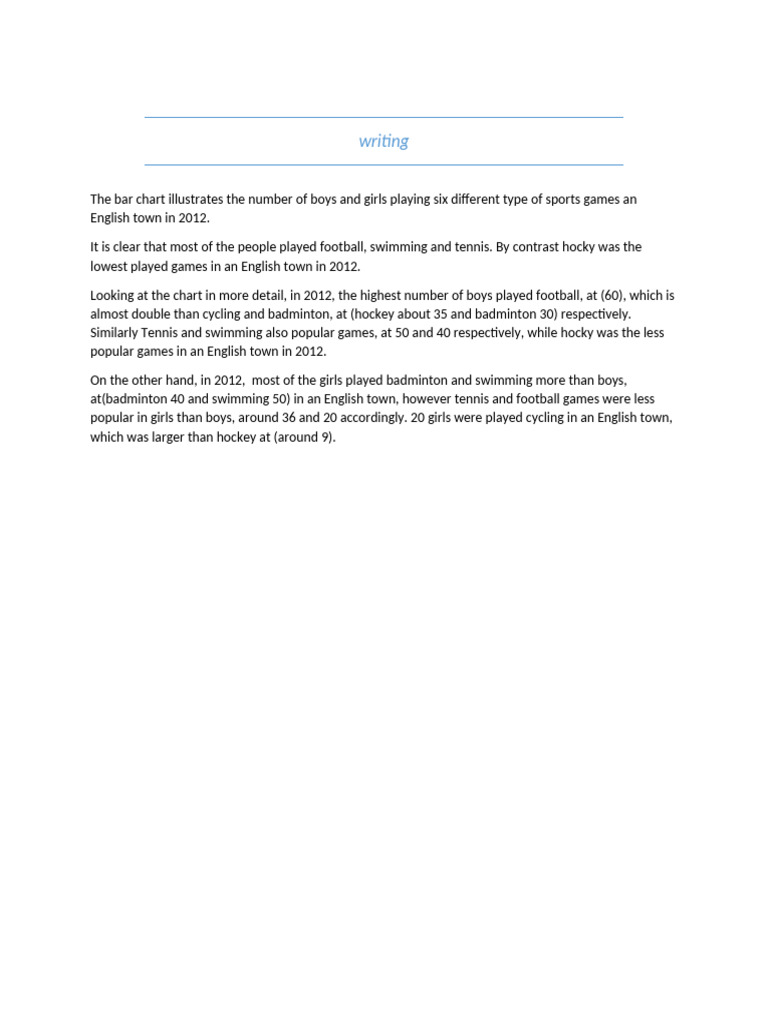Home Wor Writing Task 1 | PDF