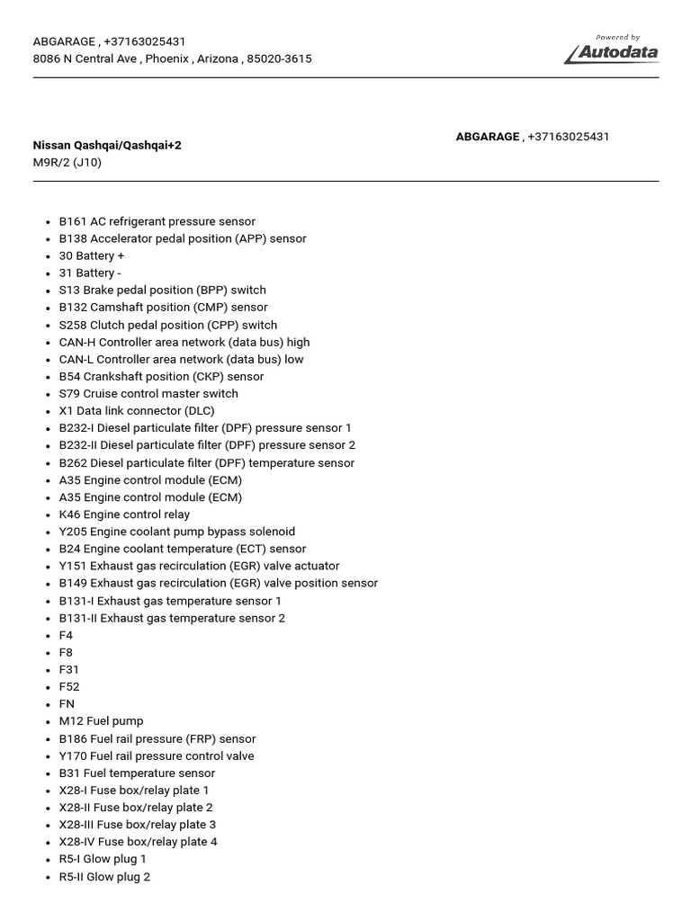 Schéma de Câblage - Autodata | PDF | Diesel Engine | Vehicle Technology