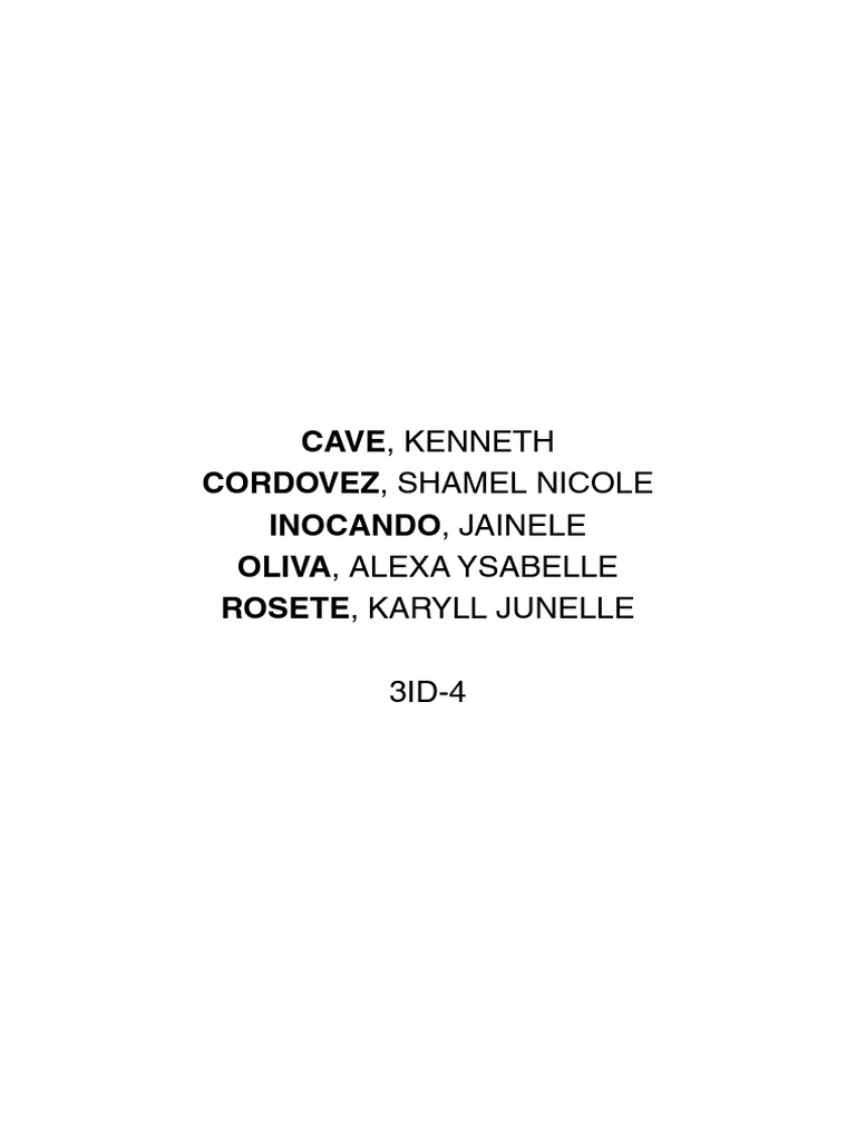 Cave Cordovez Inocando Oliva Rosete:, Kenneth, Shamel Nicole, Jainele ...
