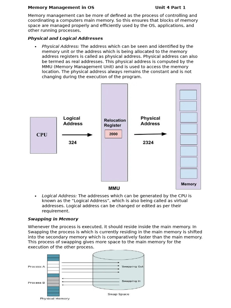 Unit 4 Part 1 | PDF | Process (Computing) | Computer Data Storage