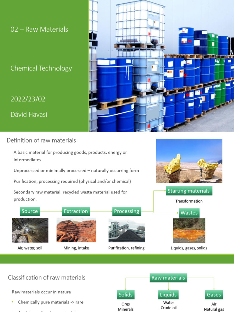 CT - 02 - Raw Materials | PDF