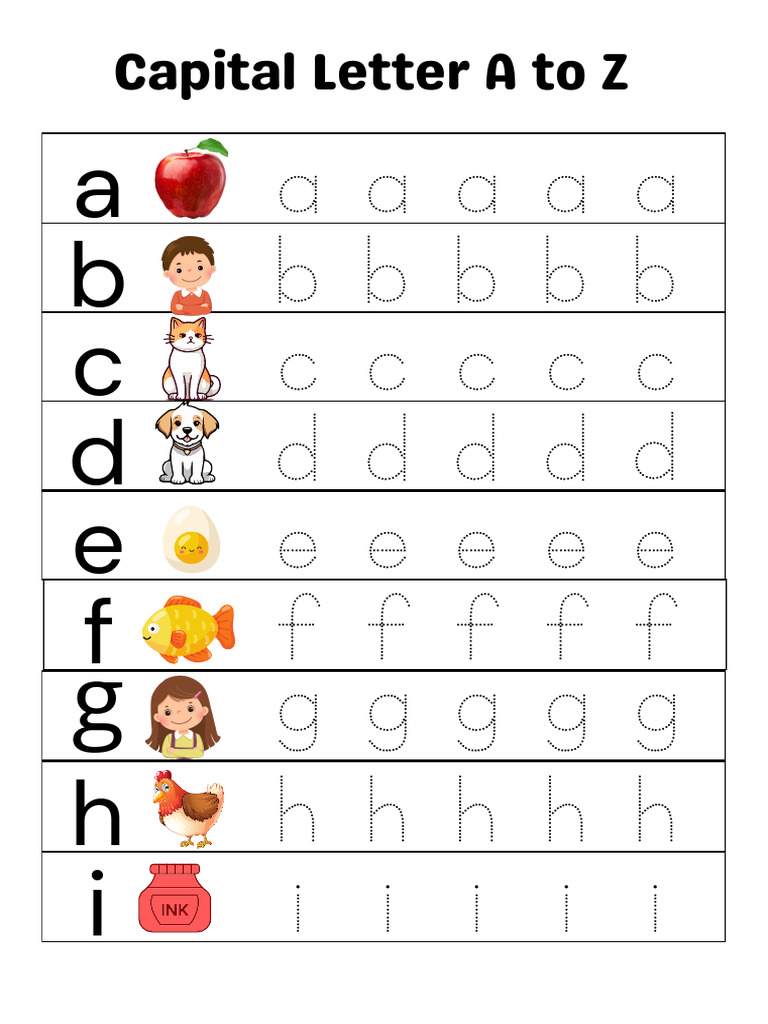 Small Letters A To Z 002 | PDF