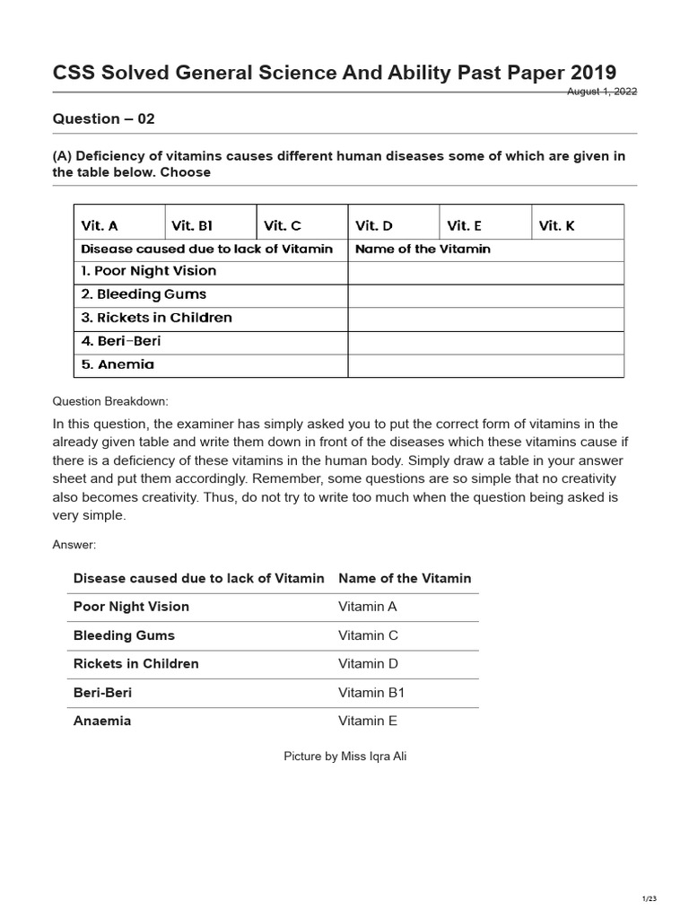 CSS Solved General Science and Ability Past Paper 2019 | PDF | Chemical ...