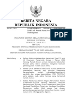 Peraturan Menteri Perumahan Rakyat Nomor 21 Tahun 2011 tentang Pedoman Bantuan Pembangunan Rumah Susun Sederhana Sewa (Rusunawa)