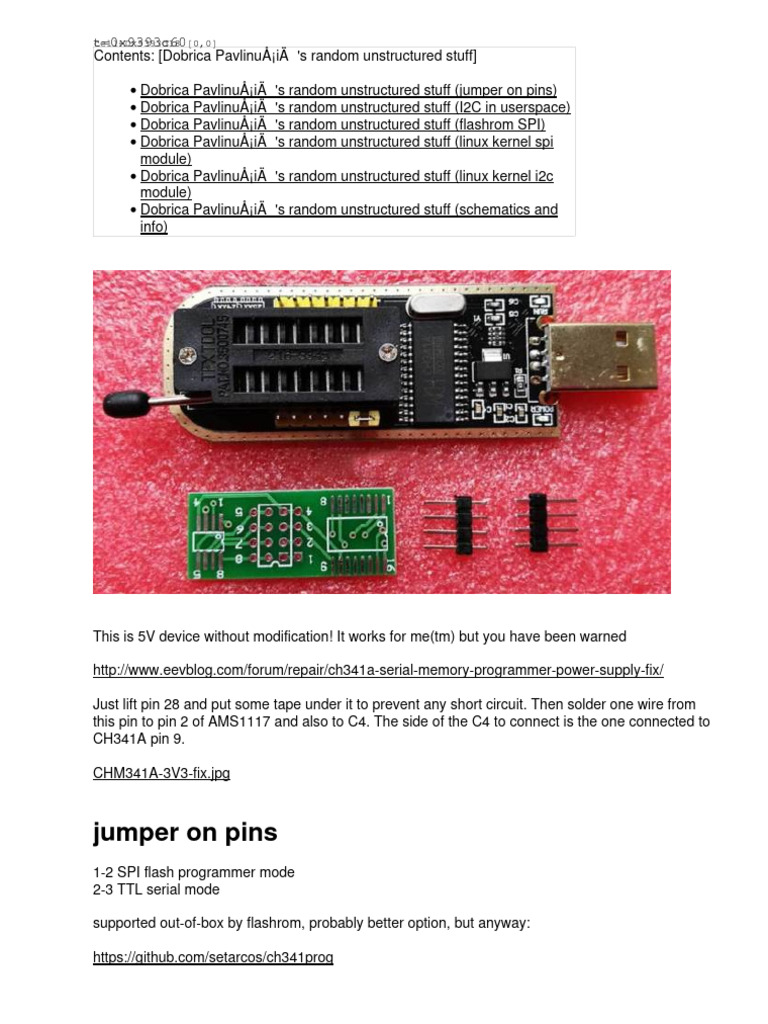 Ch341a Mini Flash Programmer | PDF | Flash Memory | Linux